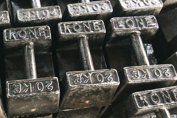 石鼓區(qū)砝碼形狀大小,25公斤電梯砝碼出租
